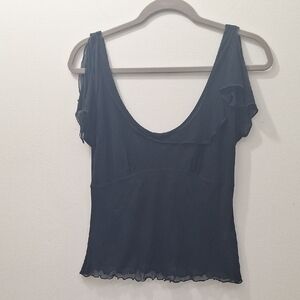 Banana Republic Black Silk Top Size S